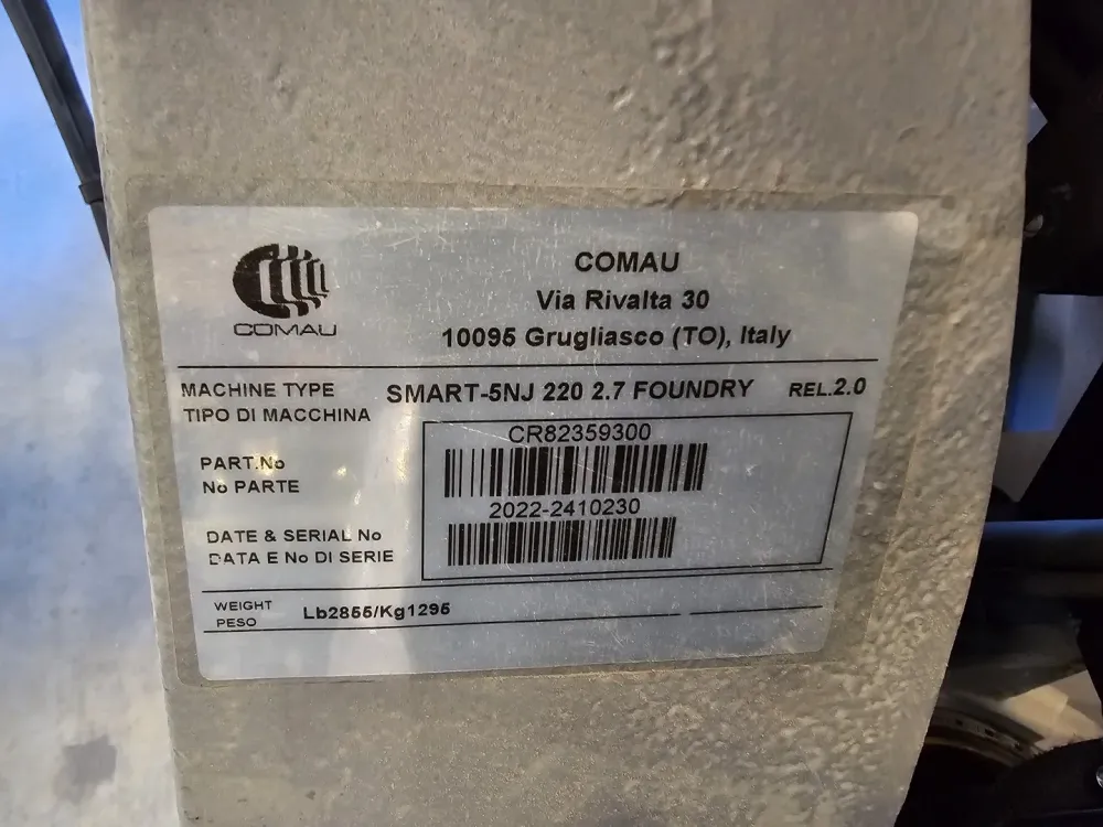 Smart5 6-Axis Foundry Robot Arm NJ-220-2.7