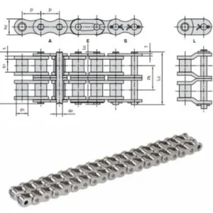 Donghua - Rollenketting - Inox - Duplex - BS met Smeernippel