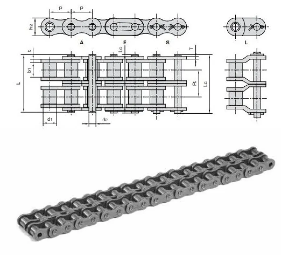 OEM Kwaliteit Donghua - Rollenketting - SBSR - Duplex - BS
