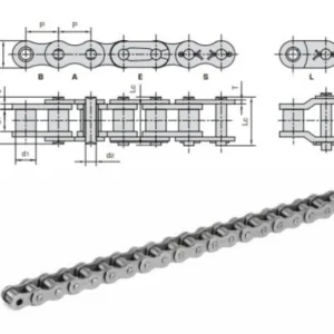 Precisie-roller Donghua - Rollenketting - SBSR - Simplex - 1/2" - ANSI - 40-1