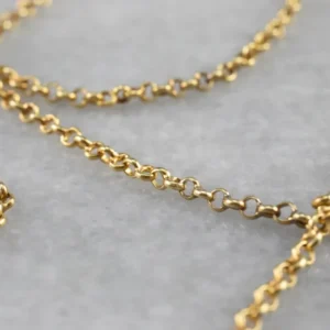 Precisie-roller Polished Yellow Gouden Rolo Chain