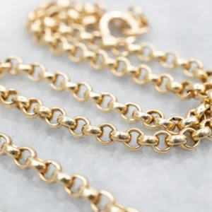 Yellow Gold Rolo Link Chain
