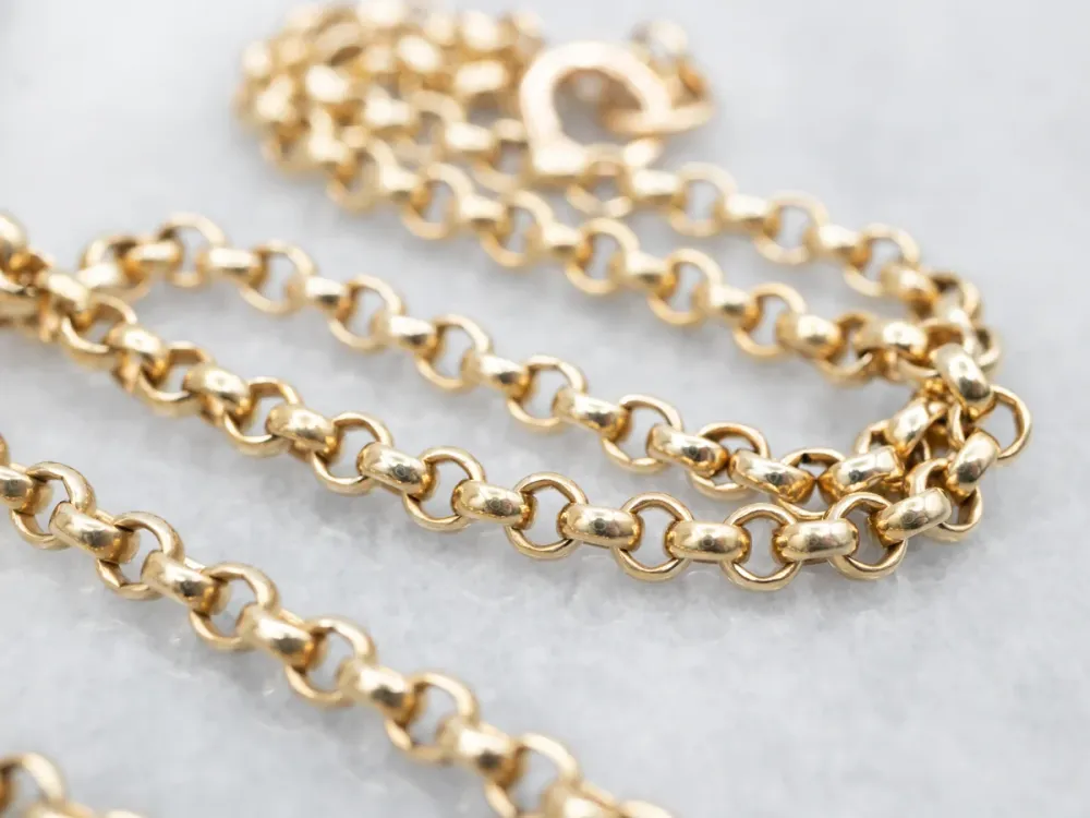 Yellow Gold Rolo Link Chain