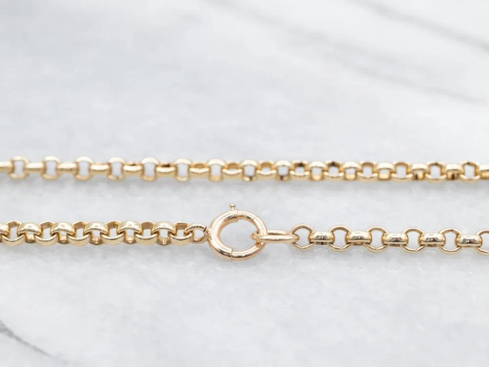 Yellow Gold Rolo Link Chain