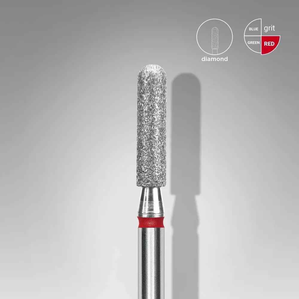 Staleks Diamond Bit - Rounded Cylinder Rood (F) 2,5 / 10mm (401)