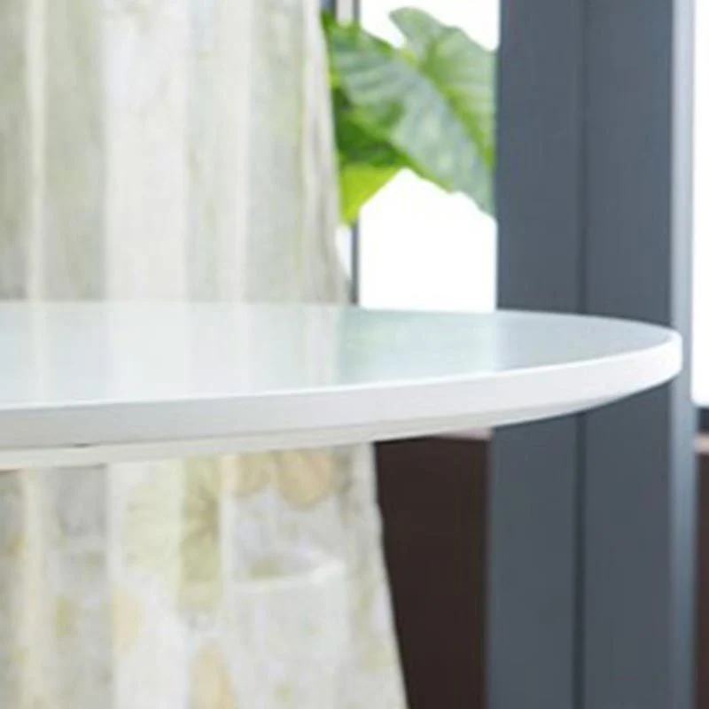 Modern Round Top Dinette Table Metaal Base Dining Table Restaurant Cream