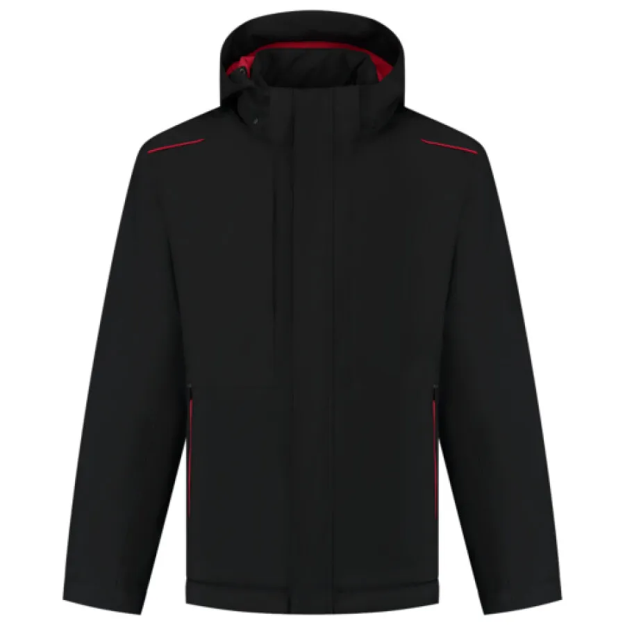 LED-geïllumineerde Tricorp Winter Tech Shell Accent zwart-rood L