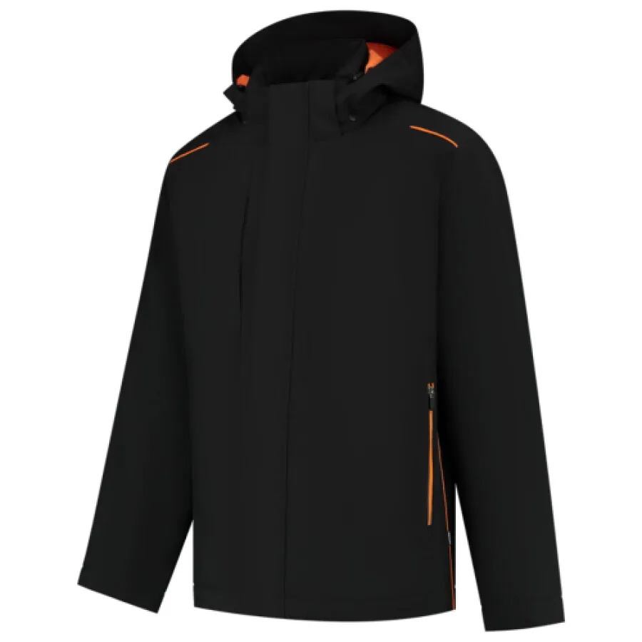Tricorp Winter Tech Shell Accent zwart-oranje XL met Onderhoudscontract
