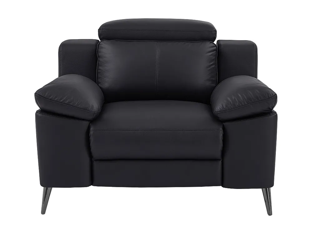 Industrieel Gecertificeerd Elektrische relax-fauteuil van zwart vaarsleer MAROTI