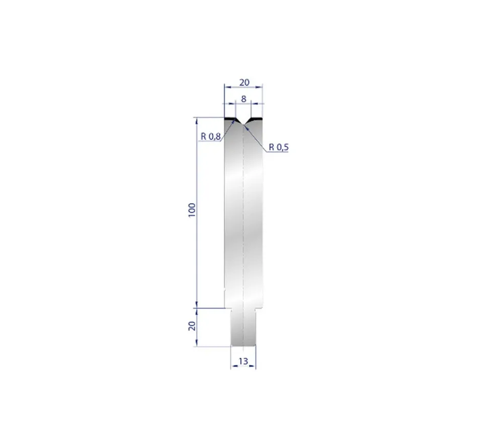 Part No. 3124 @ 50mm 86 Degree Solo V Die