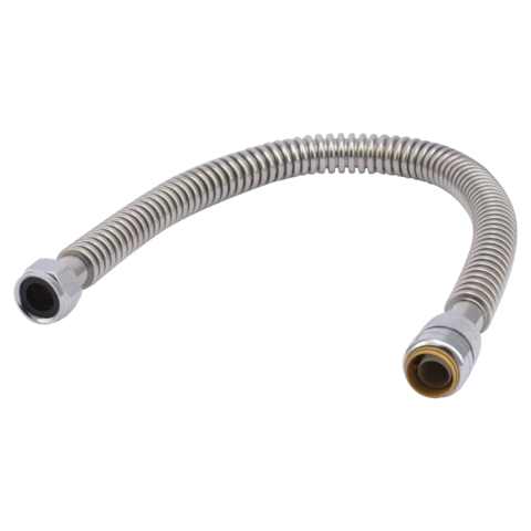 SharkBite 3/4 . Push-to-Connect x 3/4 . FIP x 24 . Corrugated Rvs Steel Water Heater Connector met Inbusbevestiging