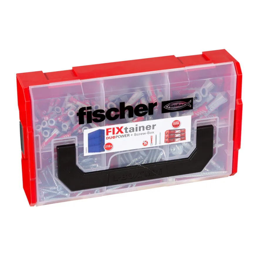 fischer Fixtainer pluggen- en schroevenset - Duopower - 210-delig - 536162 met Inbus Sleutel