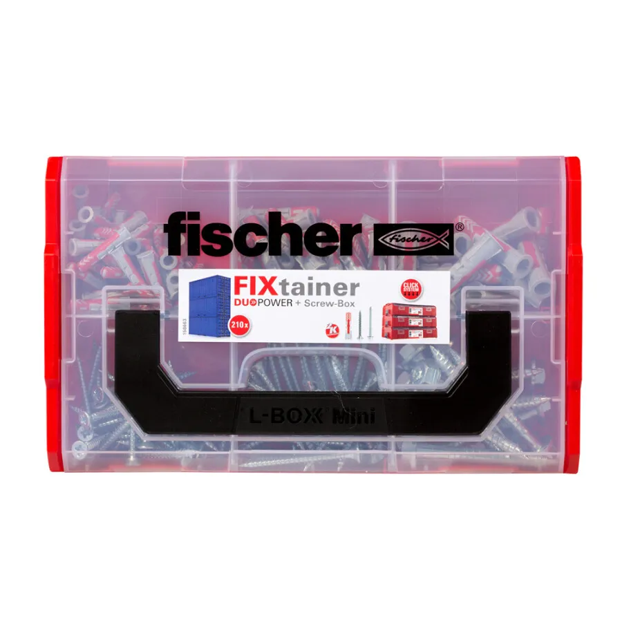 fischer Fixtainer pluggen- en schroevenset - Duopower - 210-delig - 536162 met Inbus Sleutel