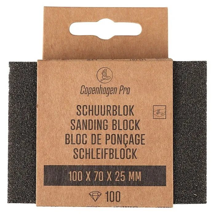 Vezel versterkt Copenhagen Pro Schuurblok - 100 x 70 x 25 mm, Middelgrof