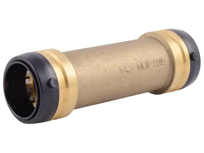 SharkBite 1-1/4 . x 1-1/4 . Geel koper Push Slip Coupling