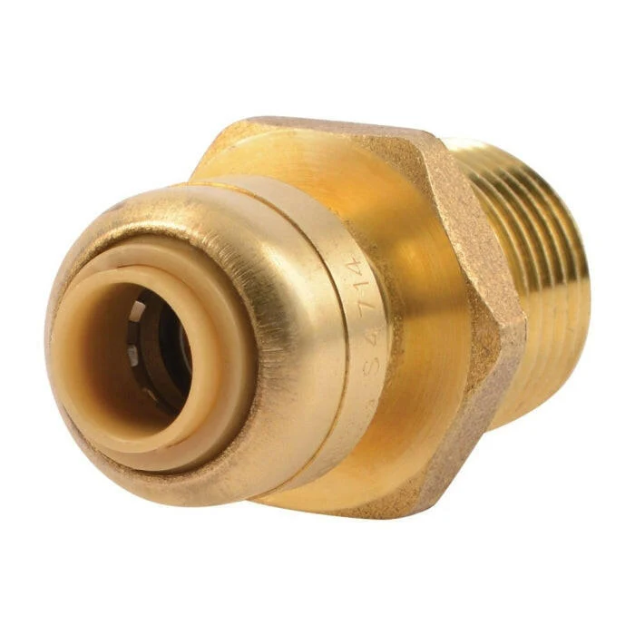 SharkBite 1/4 . x 1/2 . MNPT Geel koper Push Male Adapter