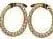 Pair 18K citroengeel gold and diamond earrings from David Morris