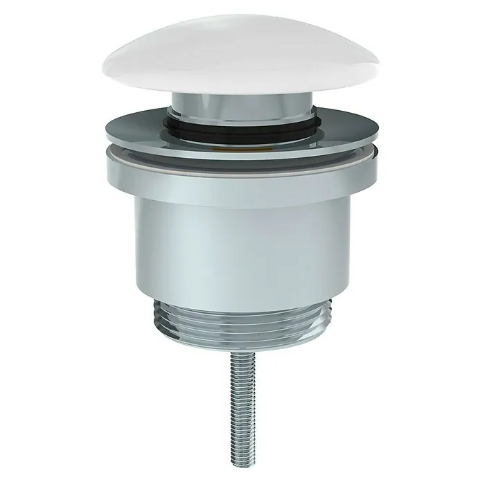 Allibert Afvoerplug click-clack - Wit, chroom, Wastafels voor graveerwerk