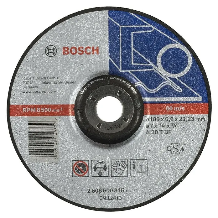 Bosch Afbraamschijf - Diameter: 180 mm, Dikte plaat: 6 mm, 1 st. Wet & Dry toepassing