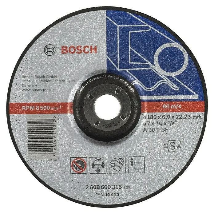 Bosch Afbraamschijf - Diameter: 180 mm, Dikte plaat: 6 mm, 1 st. Wet & Dry toepassing