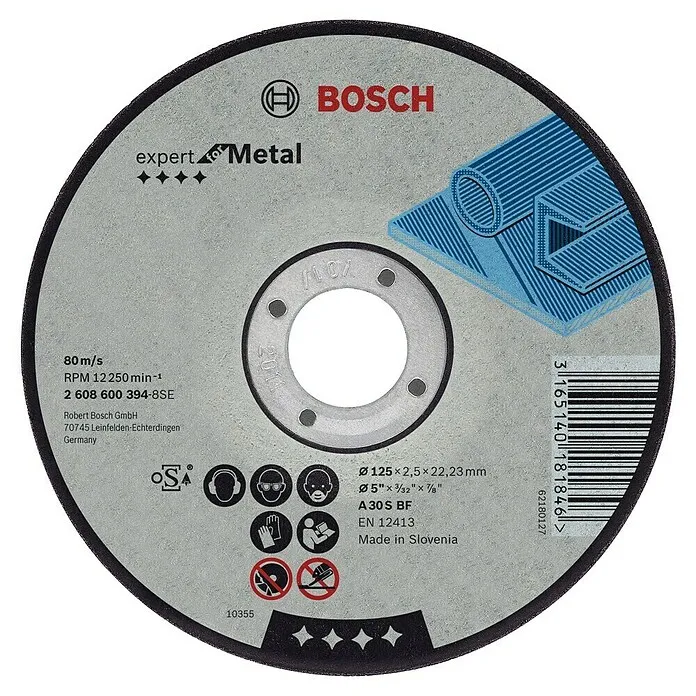 Bosch Doorslijpschijf Expert Metaal - Geschikt voor: Aluminium, Schijfdiameter: 230 mm, Dikte plaat: 3 mm