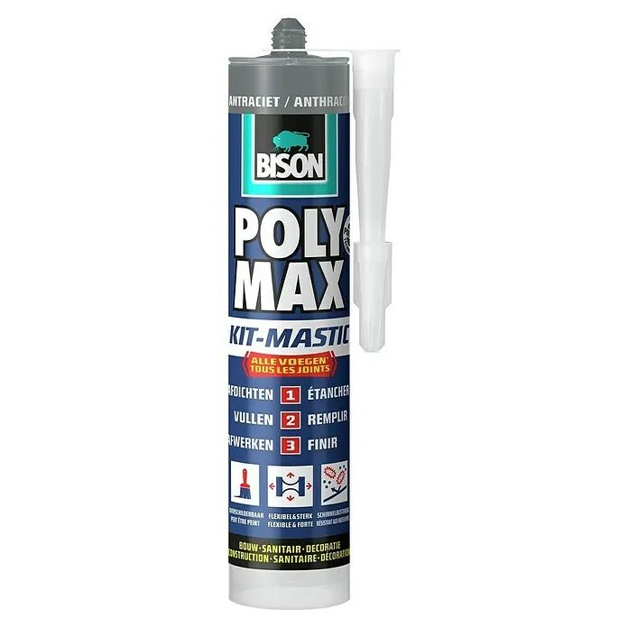Montage Bison Afdichtkit Poly Max - 280 ml, Antraciet