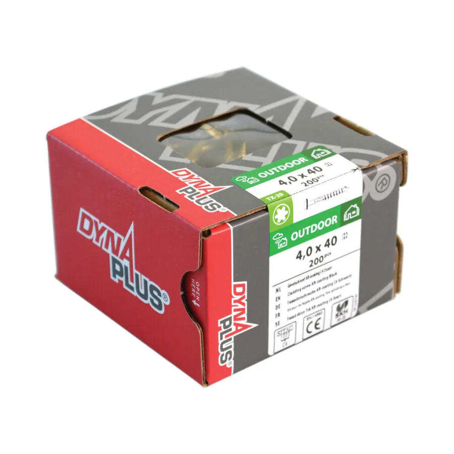 Dynaplus gevelschroef AR-coating - zwarte cilinderkop - TX-20 - 4.5x50/28mm