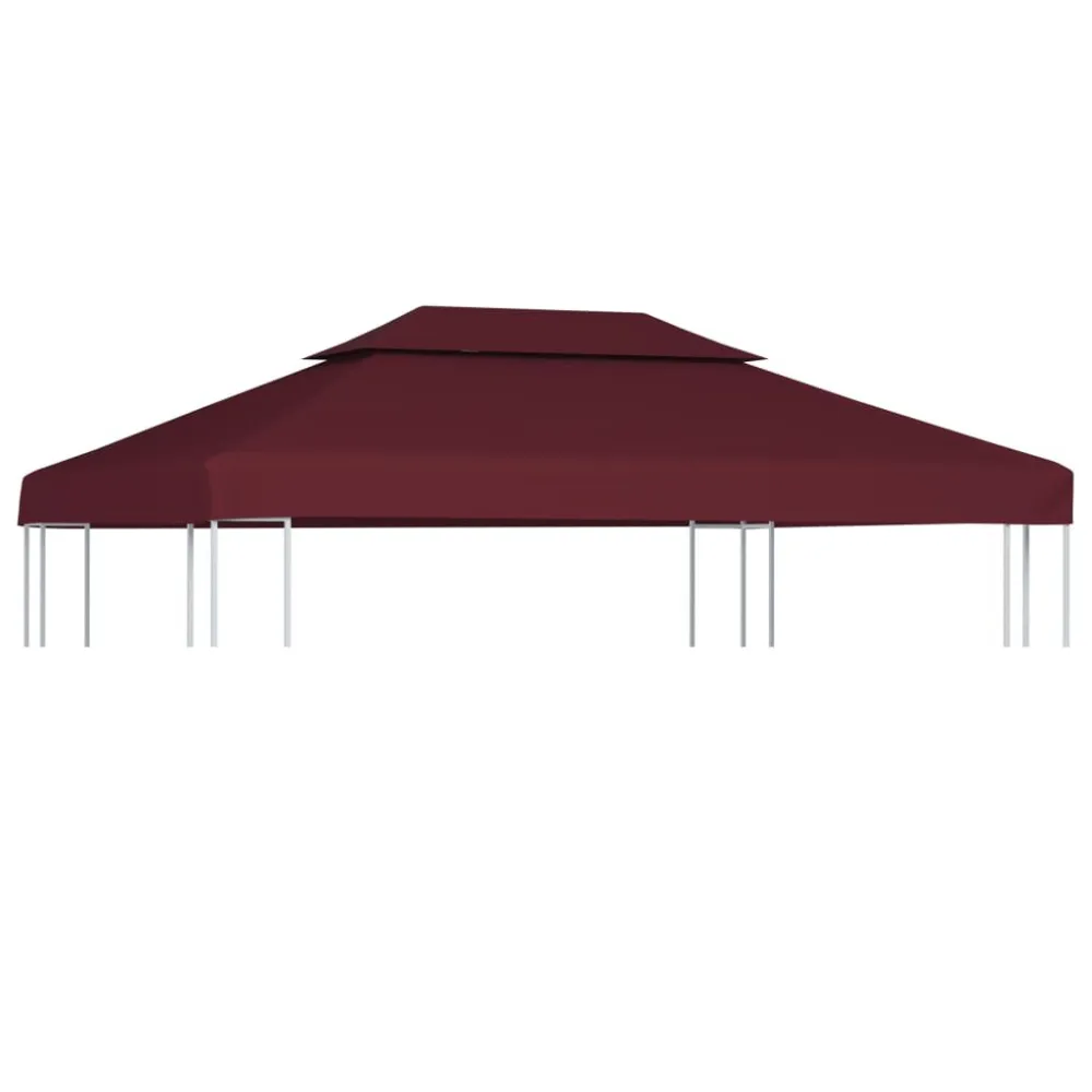 Gecertificeerde Prieeldak 2-laags 4x3m 310 g/m² bordeaux