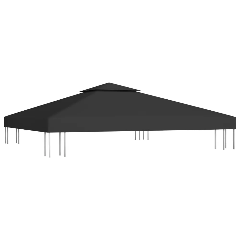 Medisch Grade Prieeldak 2-laags 310 g/m² 3x3 m zwart