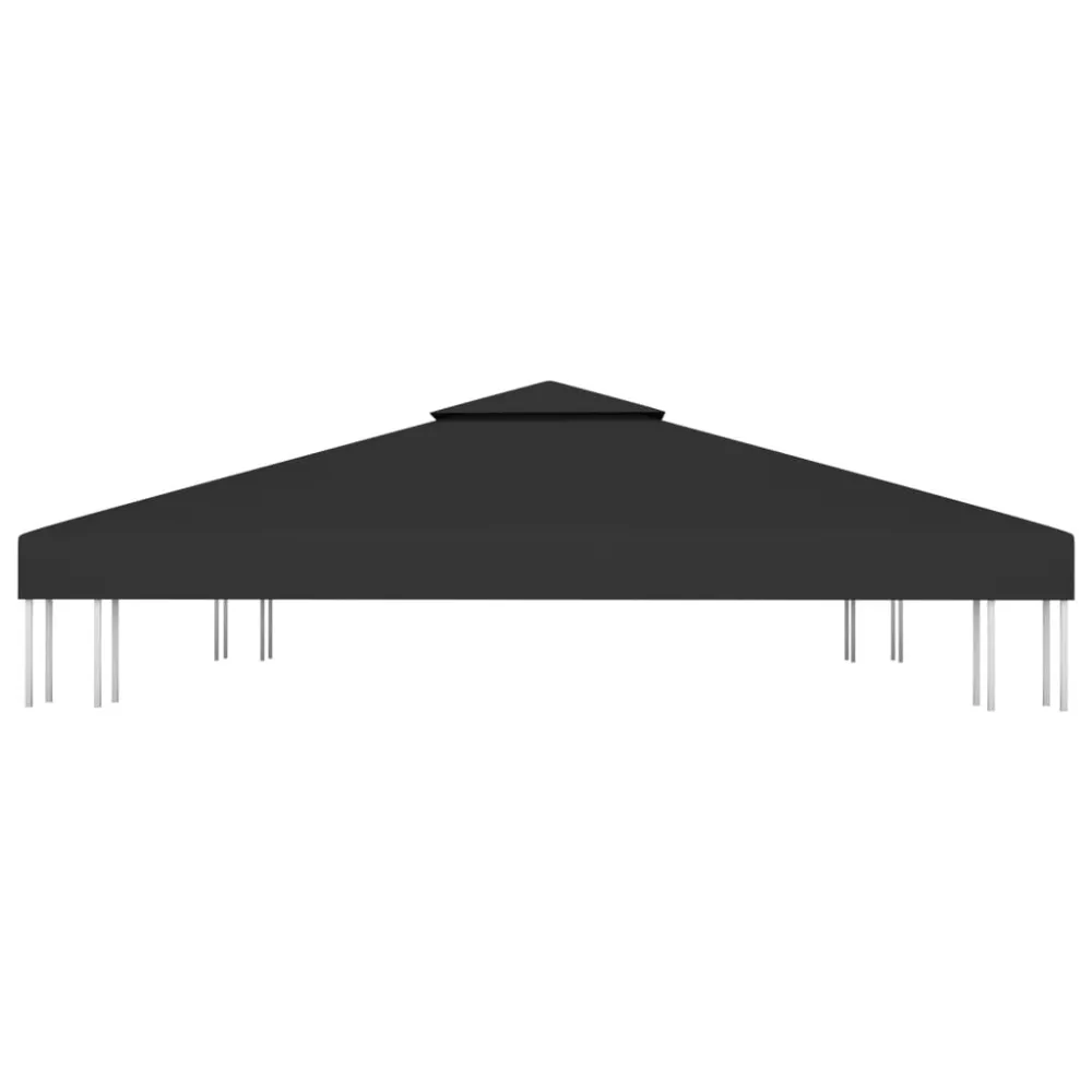 Medisch Grade Prieeldak 2-laags 310 g/m² 3x3 m zwart