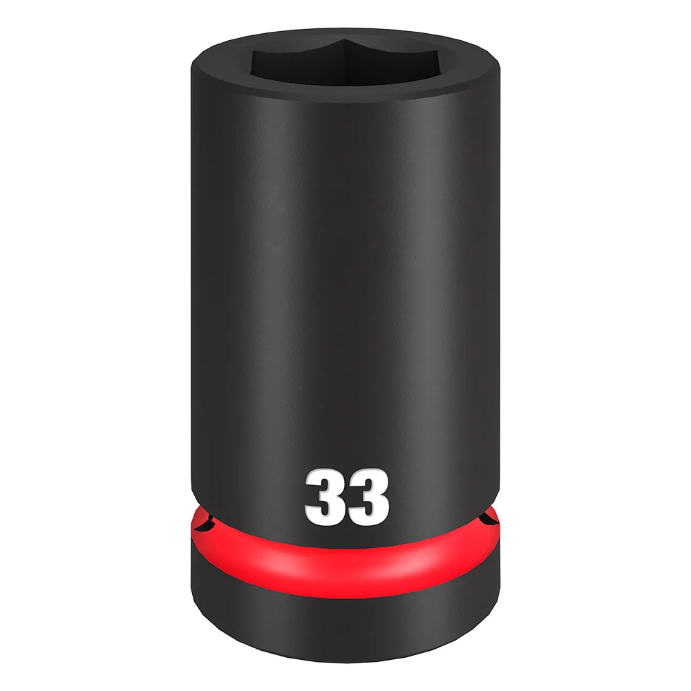 MILWAUKEE SHOCKWAVE IMPACT DUTY 1" Drive 33mm Deep 6 Point Socket (ISO 9001)