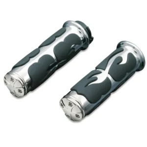Pareja De Puños Manillar Para Harley-Davidson Kuryakyn ISO Flame Geanodiseerd Aluminium
