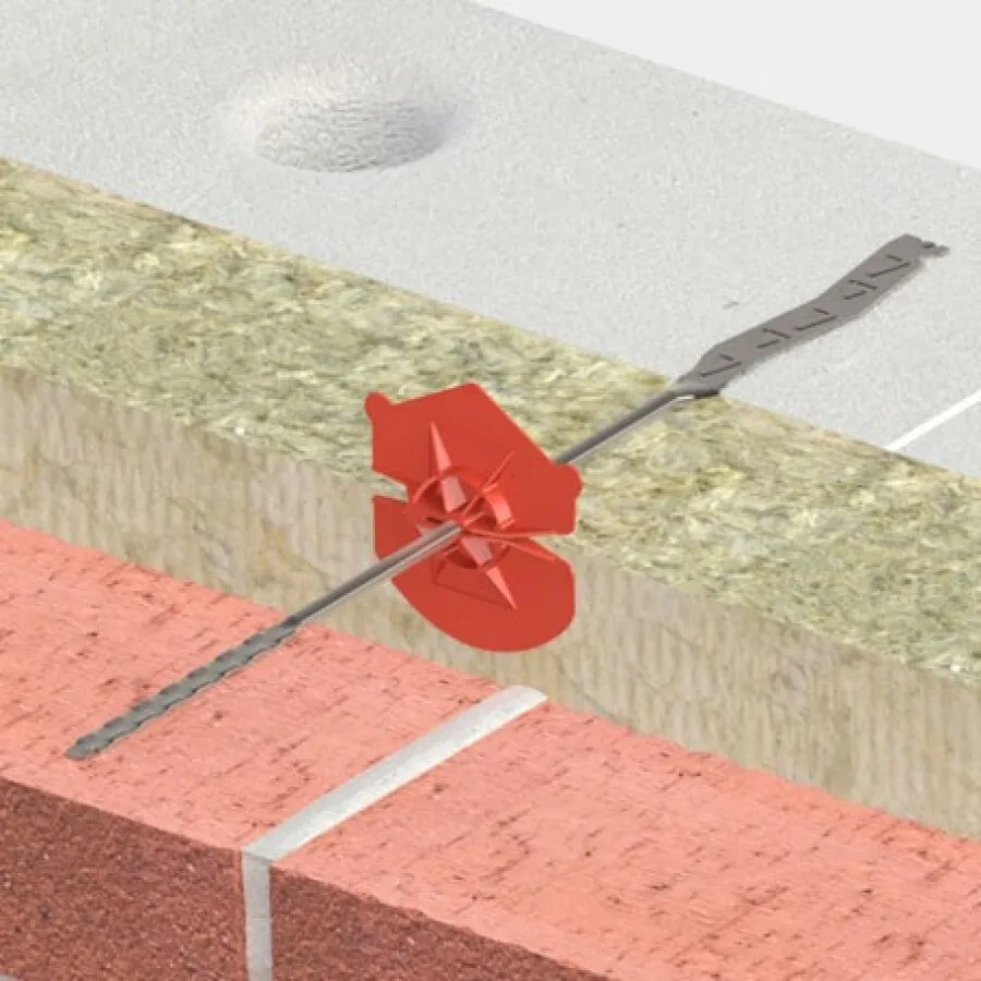Industrieel Zwaar Belast Gebr. Bodegraven isolatie-Uniclip (1000x) - 60/65 mm - rood