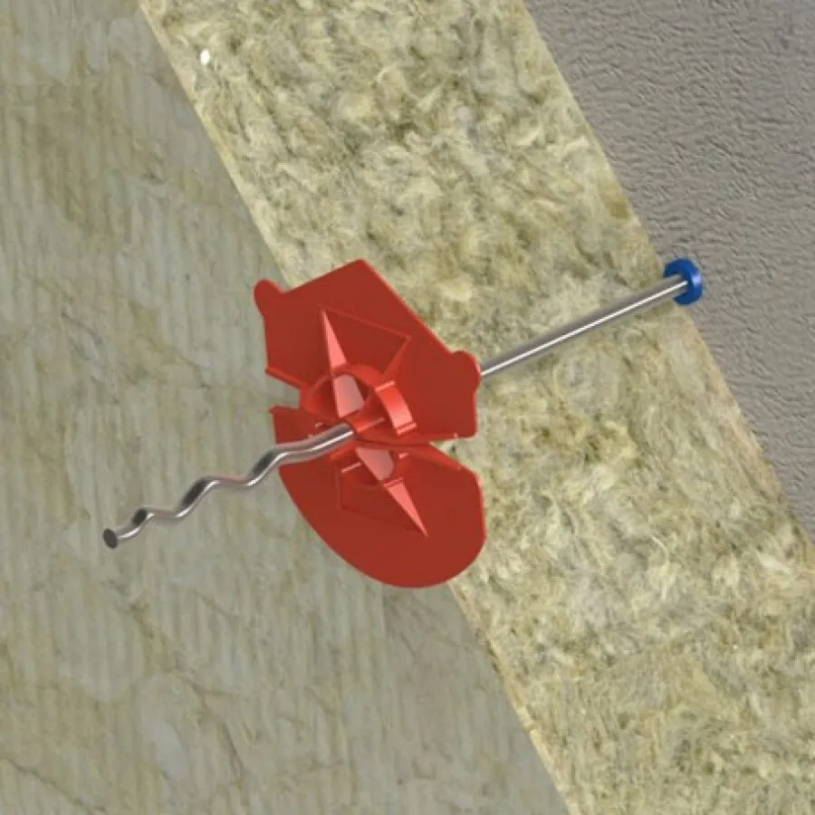 Industrieel Zwaar Belast Gebr. Bodegraven isolatie-Uniclip (1000x) - 60/65 mm - rood