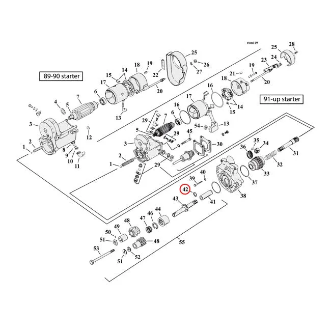 Retaining Ring, Starter Motor Harley-Davidson met DIN 471 norm