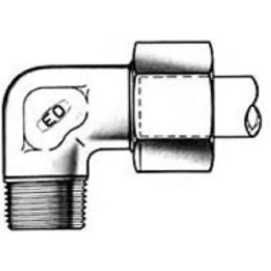 Ermeto - inschroefkoppeling - haaks - 28Lx1" - NPT - WE28L1" - NPTCF