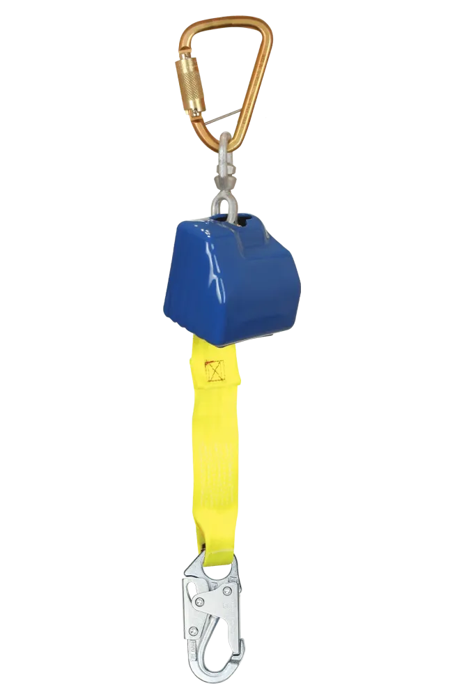 FALLTECH 8' Web Retractor w/ Steel Snap Hook, Includes Standard Size Rvs Anchorage Carabiner