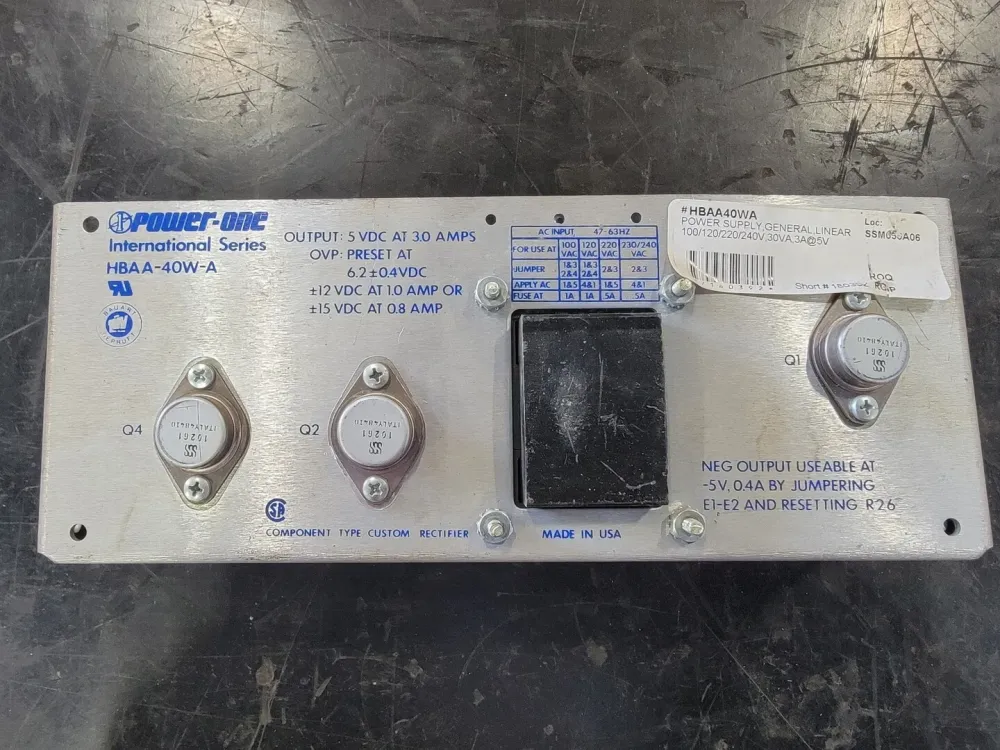 3 Amp 120/240 Volts Linear Power Supply HBAA-40W- met Overbelastingsbeveiliging