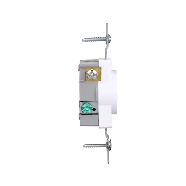 Eaton 15-Amp 125-volt Tamper Resistant Residential/Commercial Round Outlet, Wit