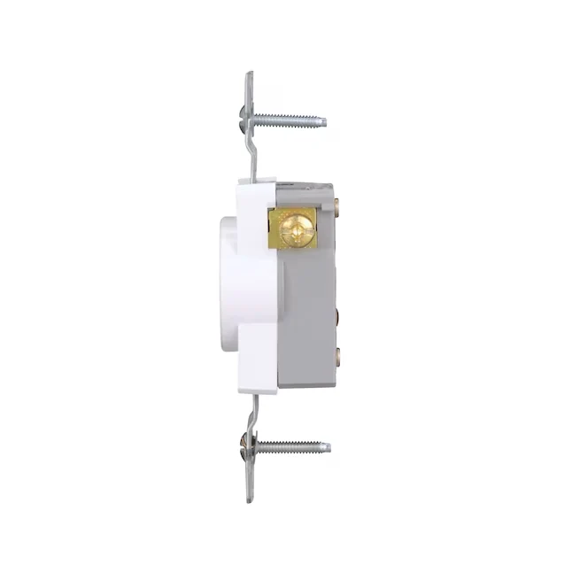 Eaton 15-Amp 125-volt Tamper Resistant Residential/Commercial Round Outlet, Wit