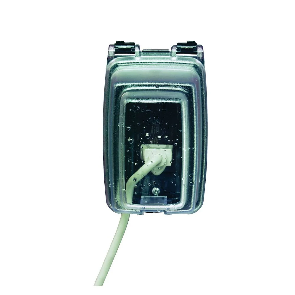 Intermatic - WP1010C - Plastic -Use Weatherproof Cover, Single-Gang, Vrt, 3.125" Helder