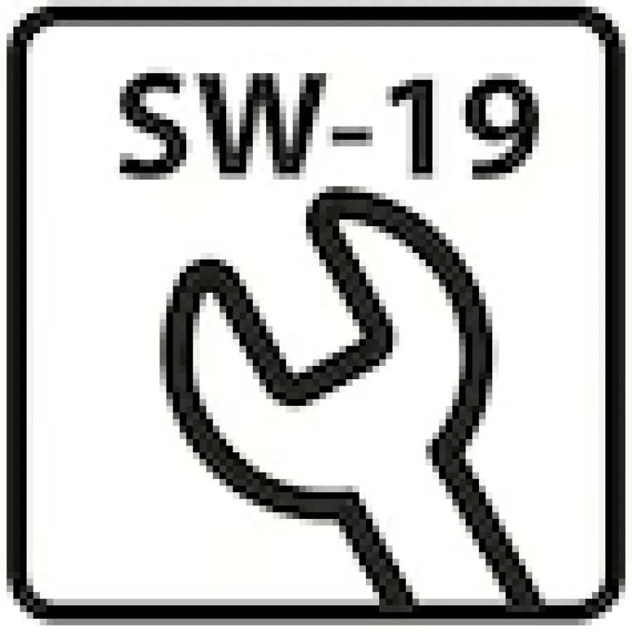 Hoenderdaal tapbout - VZ - SW-19 - M12x50mm met moer en ring