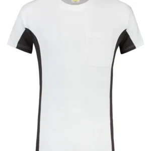 Tricorp T-shirt Bi-Color - Workwear - 102002 - wit/donkergrijs - maat L