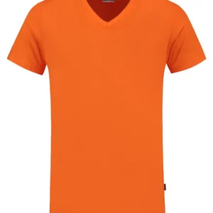 Stalen Handwiel Tricorp T-shirt V-hals fitted - Casual - 101005 - oranje - maat S
