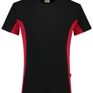 Tricorp T-shirt Bi-Color - Workwear - 102002 - zwart/rood - maat M