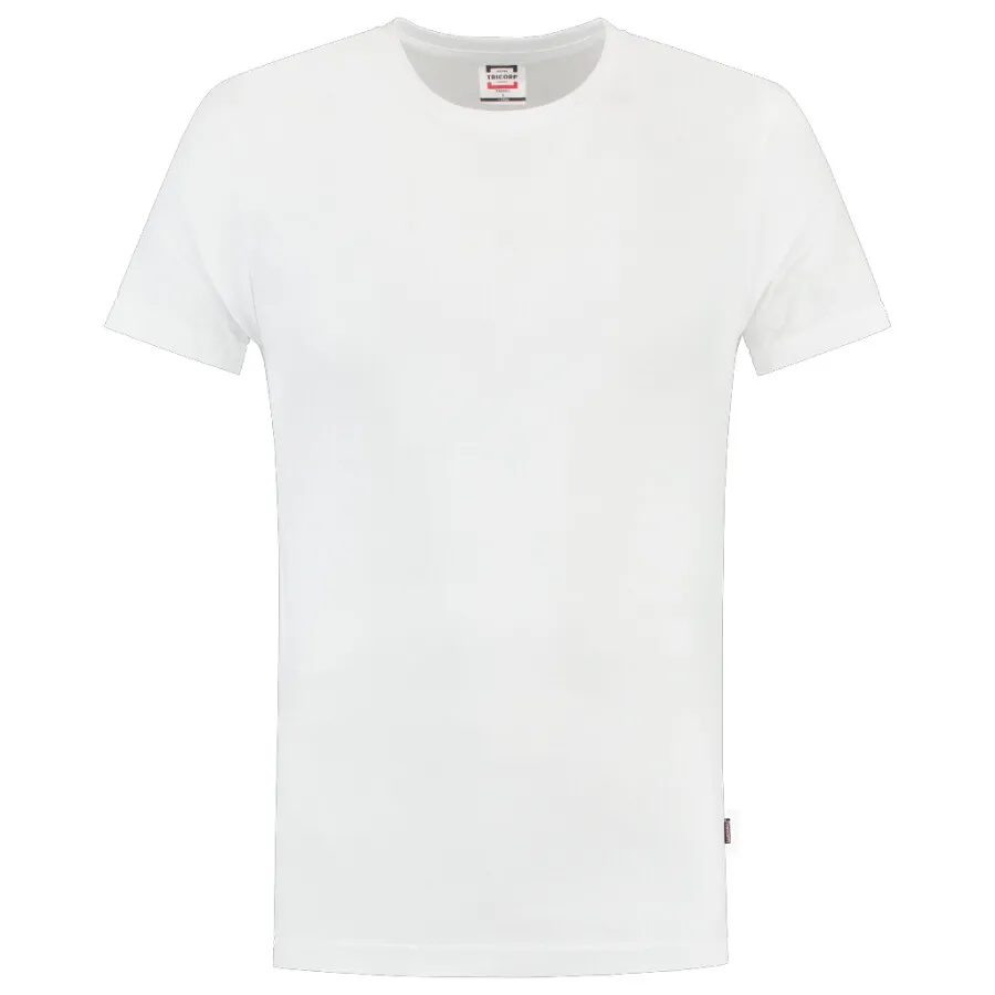 Tricorp T-shirt fitted - Casual - 101004 - wit - maat M Zwart Kunststof