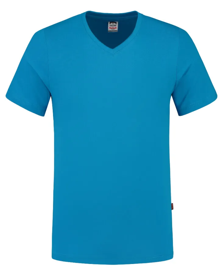 Tricorp T-shirt V-hals fitted - Casual - 101005 - lichtcyaan - maat L