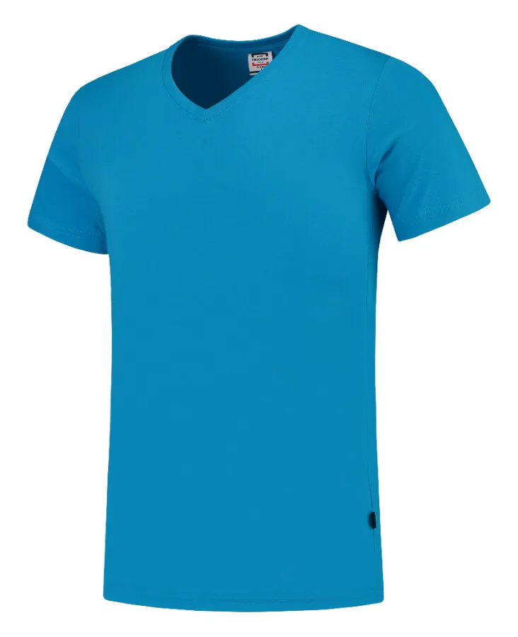Tricorp T-shirt V-hals fitted - Casual - 101005 - lichtcyaan - maat L