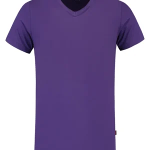 Tricorp T-shirt V-hals fitted - Casual - 101005 - paars - maat XL (ISO 9001)