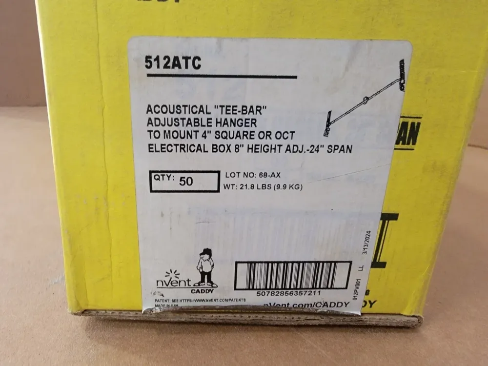 Adjustable T-Grid Box Hanger, 24" T-Grid Span 512ATC (Box 50)